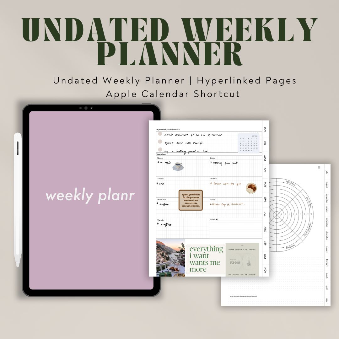 Undated Weekly Planr